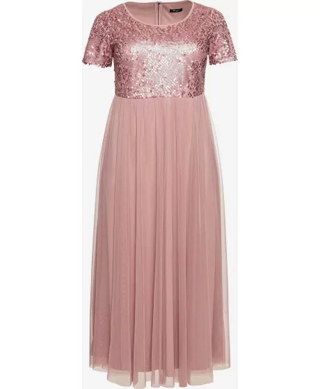 Vakarinė Sheego suknelė trumpomis rankovėmis