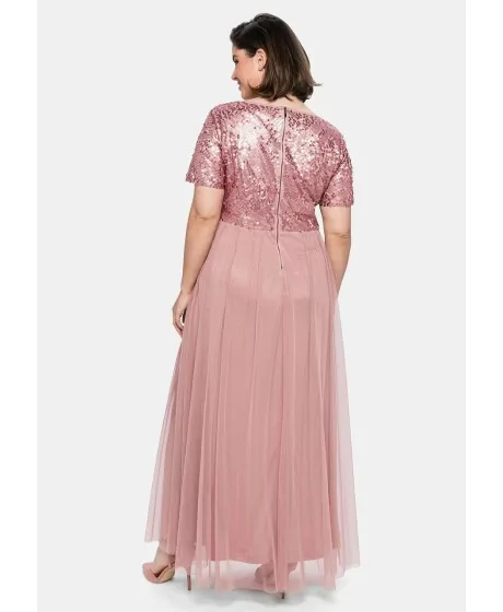 Vakarinė Sheego suknelė trumpomis rankovėmis