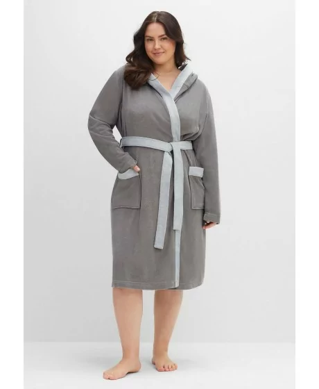 Sheego kilpinis chalatas su gobtuvu