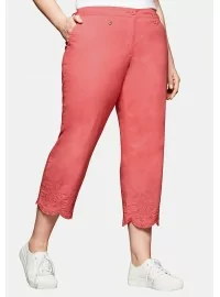 Sheego kapri stiliaus kelnės siuvinėtais galais