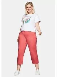 Sheego kapri stiliaus kelnės siuvinėtais galais