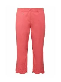 Sheego kapri stiliaus kelnės siuvinėtais galais