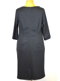 Sheego trikotažo suknelė su grafinio rašto intarpu priekyje