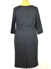 Sheego trikotažo suknelė su grafinio rašto intarpu priekyje