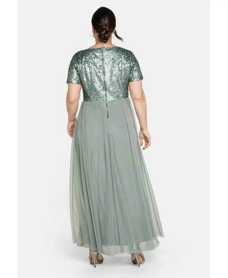 Vakarinė Sheego suknelė trumpomis rankovėmis