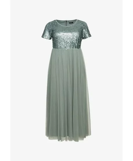 Vakarinė Sheego suknelė trumpomis rankovėmis