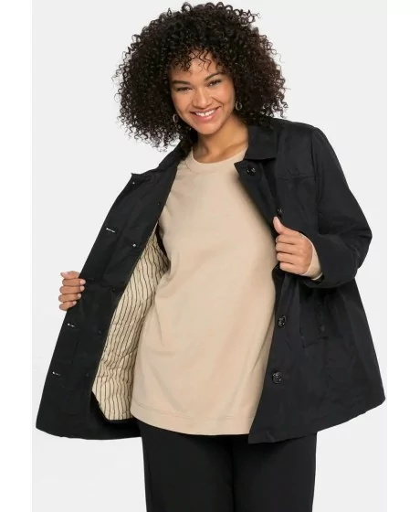 Trumpas Sheego lietpaltis su išsegamu pašiltinimu