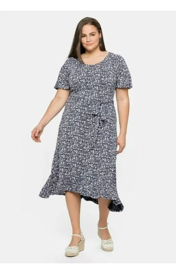 Sheego trikotažo suknelė sparnelių tipo rankovėmis Sheego trikotažo suknelė sparnelių tipo rankovėmis