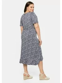 Sheego trikotažo suknelė sparnelių tipo rankovėmis Sheego trikotažo suknelė sparnelių tipo rankovėmis