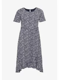 Sheego trikotažo suknelė sparnelių tipo rankovėmis Sheego trikotažo suknelė sparnelių tipo rankovėmis