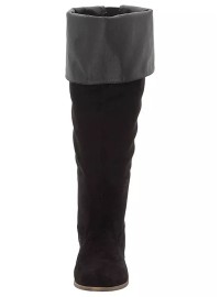 Zomšiniai Sheego batai plačiai blauzdai