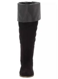 Zomšiniai Sheego batai plačiai blauzdai