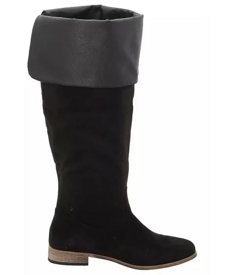 Zomšiniai Sheego batai plačiai blauzdai