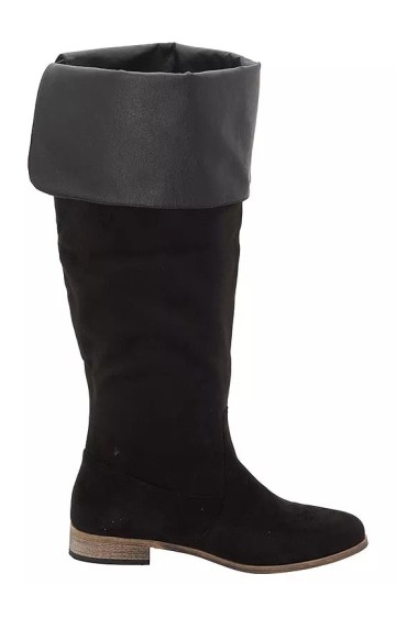 Zomšiniai Sheego batai plačiai blauzdai