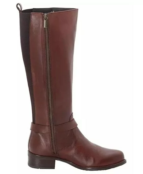 Natūralios odos Sheego batai plačiai blauzdai