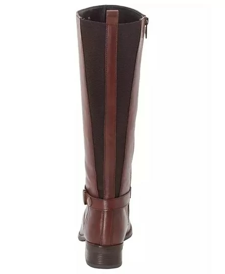 Natūralios odos Sheego batai plačiai blauzdai