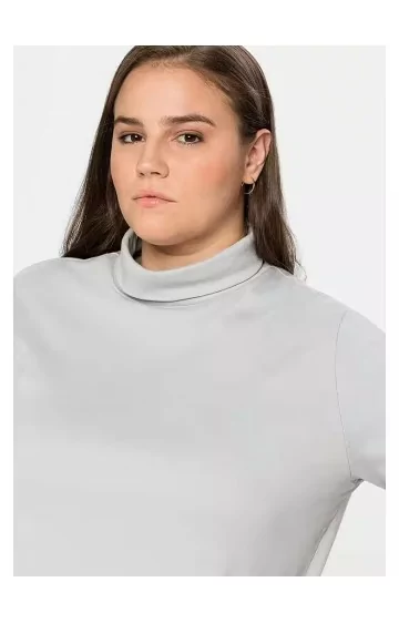 Sheego trikotažo palaidinė paaukštinta apykakle