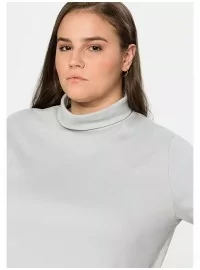 Sheego trikotažo palaidinė paaukštinta apykakle