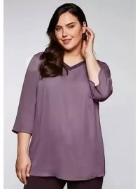 Sheego šifono tunika 3/4 ilgio rankovėmis