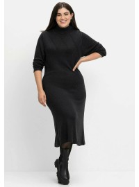 Tiesaus silueto Sheego megzta suknelė su kašmyru