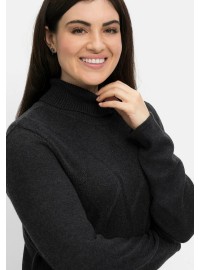 Tiesaus silueto Sheego megzta suknelė su kašmyru