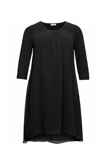 Sheego trikotažo suknelė viršutiniu šifono sluoksniu