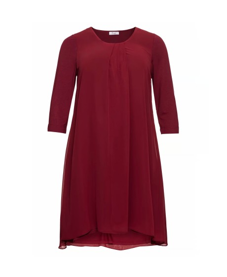 Sheego trikotažo suknelė viršutiniu šifono sluoksniu