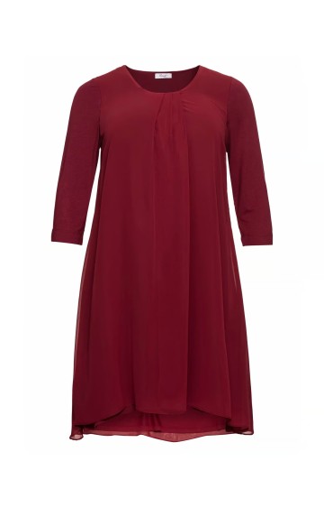 Sheego trikotažo suknelė viršutiniu šifono sluoksniu