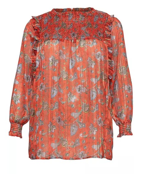 Sheego šifono tunika ilgomis rankovėmis