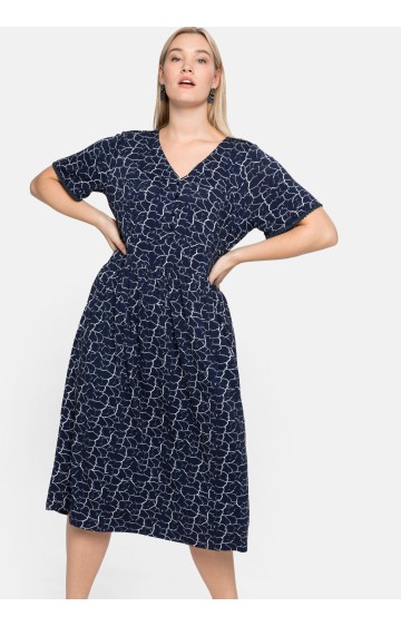 Sheego trikotažo suknelė trumpomis rankovėmis