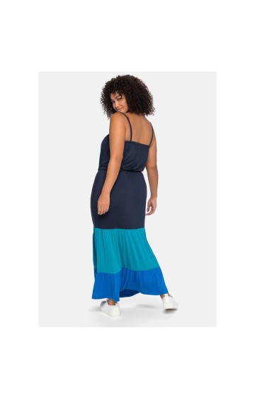 Sheego vasarinė trikotažo suknelė su nusegamomis petnešėlėmis