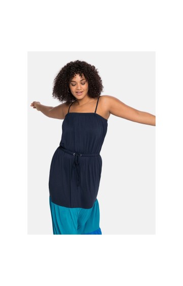 Sheego vasarinė trikotažo suknelė su nusegamomis petnešėlėmis