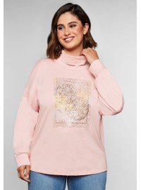 Sheego trikotažo palaidinė paaukštinta apykakle