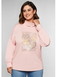 Sheego trikotažo palaidinė paaukštinta apykakle