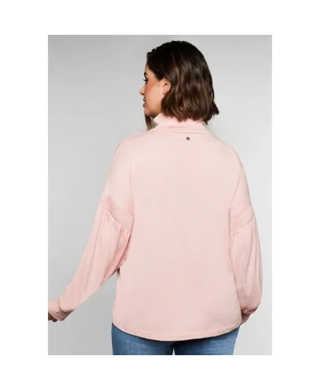 Sheego trikotažo palaidinė paaukštinta apykakle