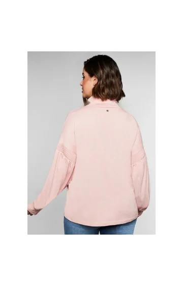 Sheego trikotažo palaidinė paaukštinta apykakle