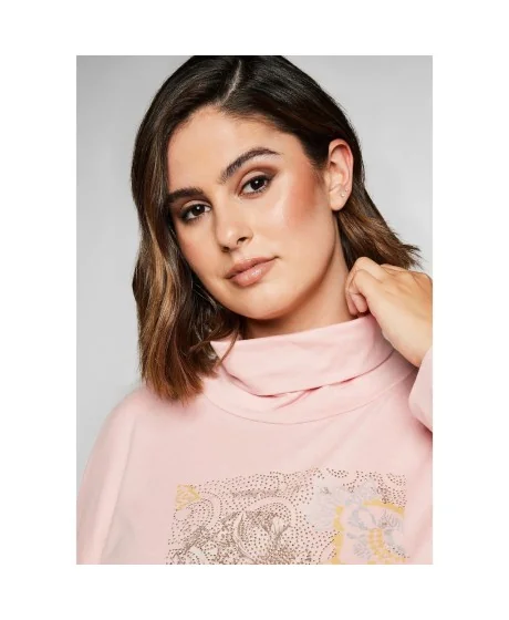 Sheego trikotažo palaidinė paaukštinta apykakle