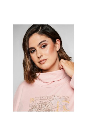 Sheego trikotažo palaidinė paaukštinta apykakle