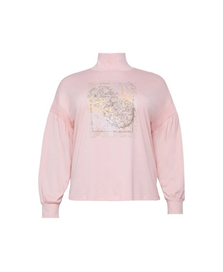 Sheego trikotažo palaidinė paaukštinta apykakle