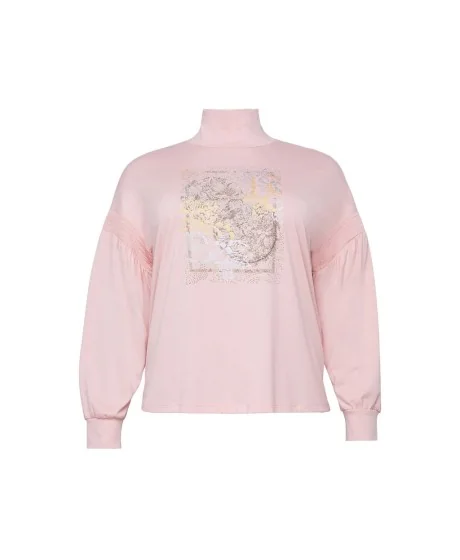 Sheego trikotažo palaidinė paaukštinta apykakle