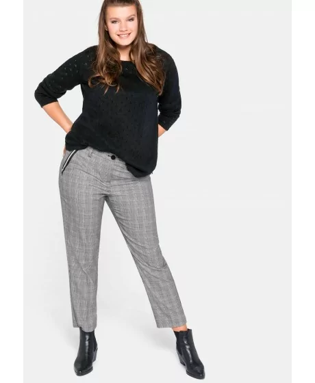 Languotos juoda / balta Sheego kelnės