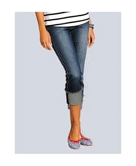 Capri stiliaus ALBA MODA džinsai