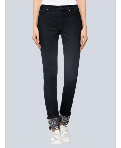 Tamsiai mėlyni ALBA MODA džinsai