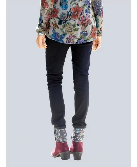 Tamsiai mėlyni ALBA MODA džinsai