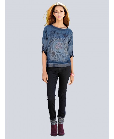 Tamsiai mėlyni ALBA MODA džinsai