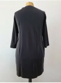 AMY VERMONT džersio suknelė su kišenėm ir odos imitacijos