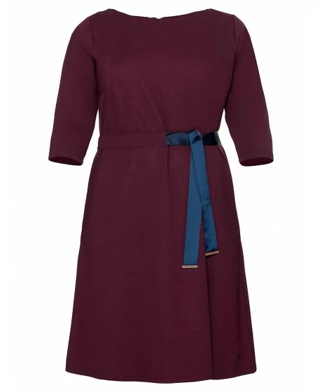 Sheego trikotažinė suknelė su kontrastingos spalvos dirželiu Sheego - 5