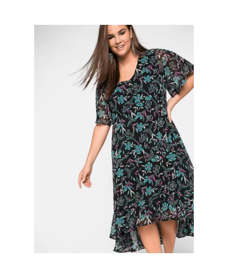 Lengva Sheego šifono suknelė su pamušalu