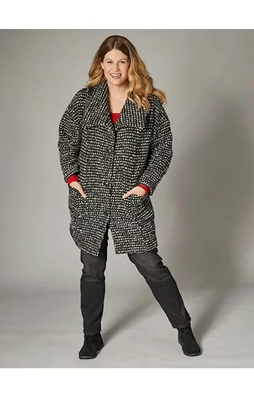 Emanuelle Vittoriano oversize stiliaus trumpas paltas - 1