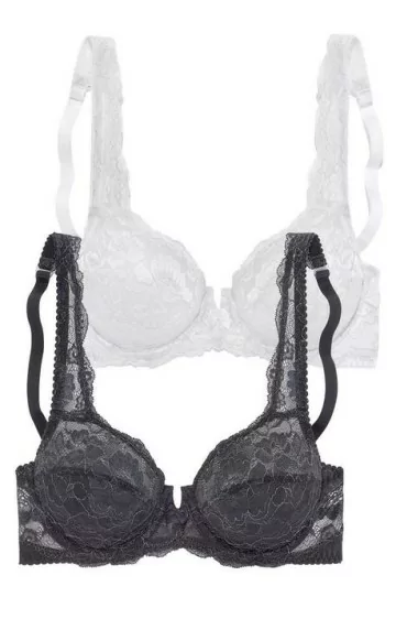 2-in1 Elegantiškų nėrinių Petite Fleur liemenėlių komplektas